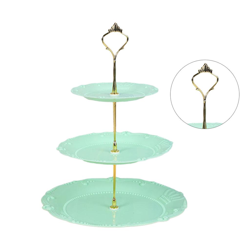 Metal Rod Fruit Plate Dessert Stand with Multiple Layers Detachable Afternoon Tea Stands 3 Tiers Cake Display Racks