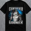 Unisex Certifierad Gooner Varg Meme Mörk Humor T-shirt Unisex Kvinnor Unisex Överdimensionerad T-shirt Streetwear Vardag Kortärmad Gen Z Topp
