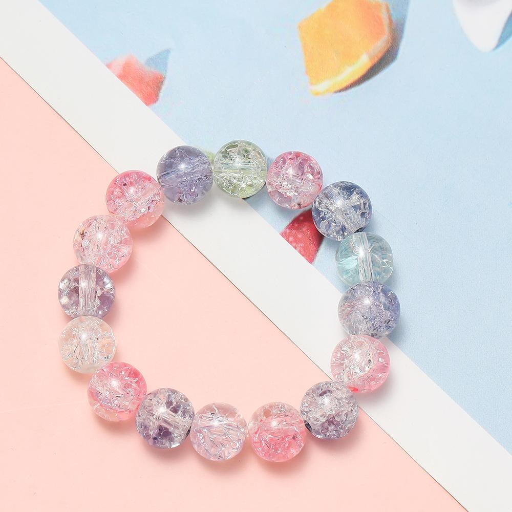30pcs 10mm Mix Color Crystal Glass Beads 4 Styles Round Spacer Beads for Bracelet Necklace Earrings Jewelry Making Accessories