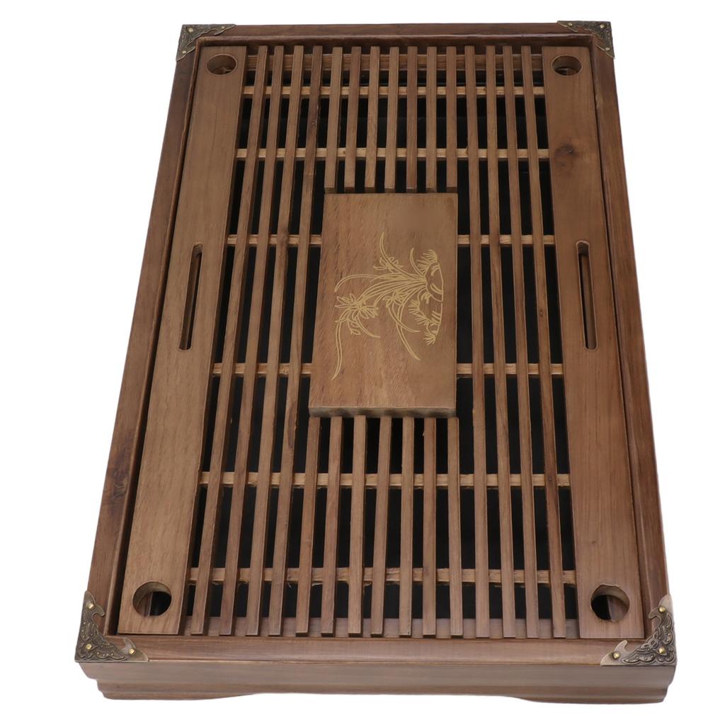 Gongfu Tea Tray Water Storage Drainage Home Decoration Ornament Serving Tray for Office