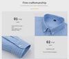 Hot Wind Men's Square Neck Long Sleeve Oxford Shirt - 2025 Spring Collection, Breathable & Comfortable Casual Wear