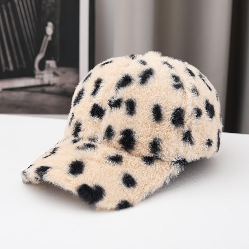 Classic Faux Fur Baseball Cap  Warm Plush Dad Hat Breathable Adjustable Winter Sun Hats For Women Outdoor