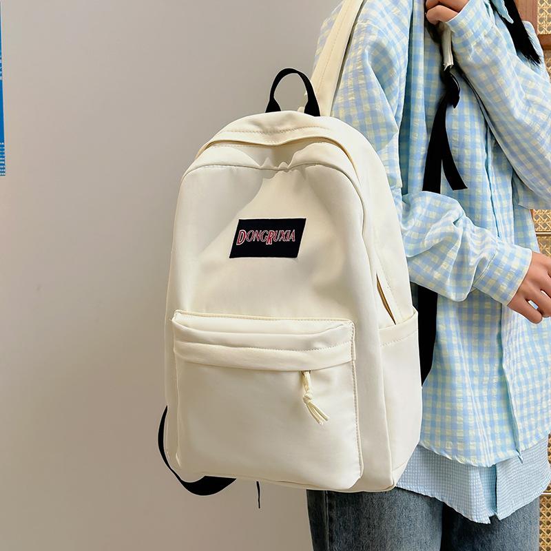 School bag new school bag female ins campus simple and lightweight backpack Korean version versatile Mori high school student backpack