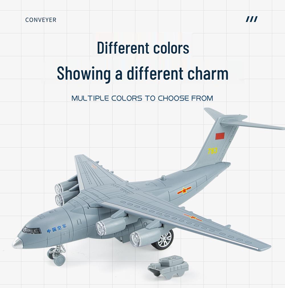 Meisheng LZ09 Sound & Light Pull-back Alloy Fighter Jet Toy for Kids