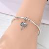 Charms Original Copper Blue Bow Pendant Beads Fit Bracelet Diy Fine Gift Women Delicate Jewelry Accessory