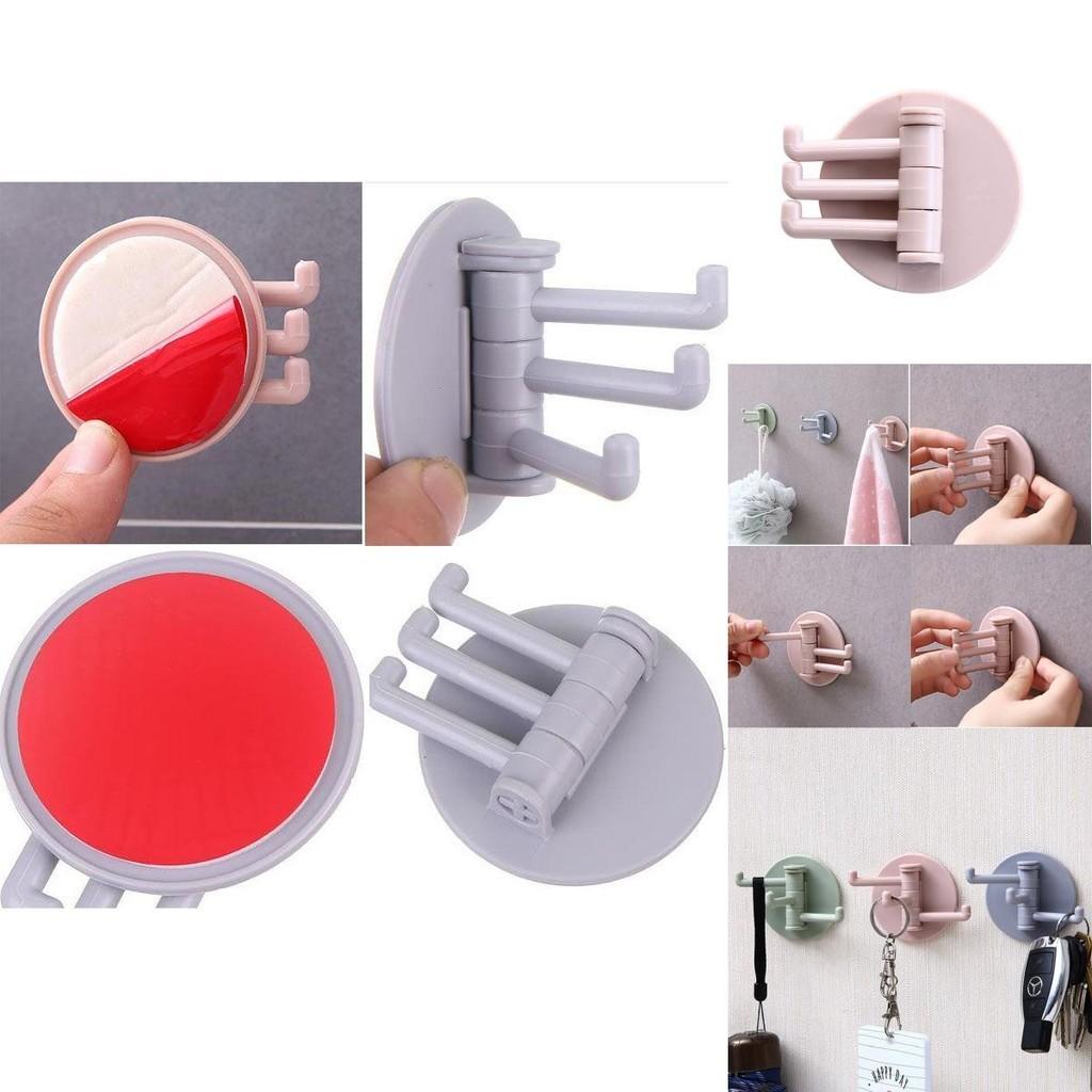Versatile Rotatable Seamless Adhesive Hook Ideal For Kitchen Towel Wall Hanger Organization
