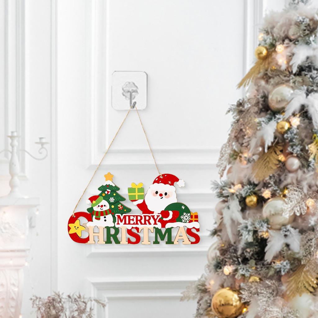 Merry Christmas Lighted Sign Funny Ornament for Festive Party Winter Bedroom Christmas Tree Decoration Xmas Door Hanger