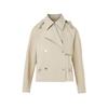 Lancy Pure Cotton Double-Breasted Short Trench Jacket