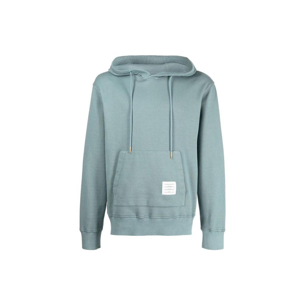 THOM BROWNE Logo-patch Drawstring Hoodie MJT335B-J0007-420