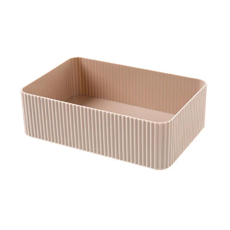Aufbewahrungsbehälter für Zuhause Kunststoff Gitter Schreibtisch Kleinkram Aufbewahrungsbox Make-up Organizer Kosmetik Schrankbehälter Büro Badezimmer Heimgebrauch