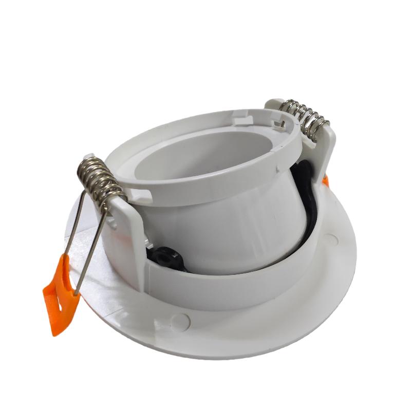 1Pcs White Black Round Light Kit Gu10 Base Lamp Holder Adjustable Ceiling Spotlight Shell Accessories