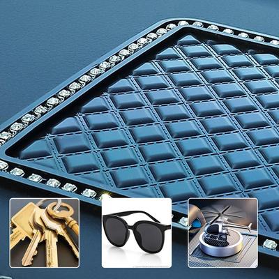 Car Anti-slip Mats High-temperature Car Ornaments Placemats Console Mats Diamond Large Car Center Mats Style Anti-slip C8S6