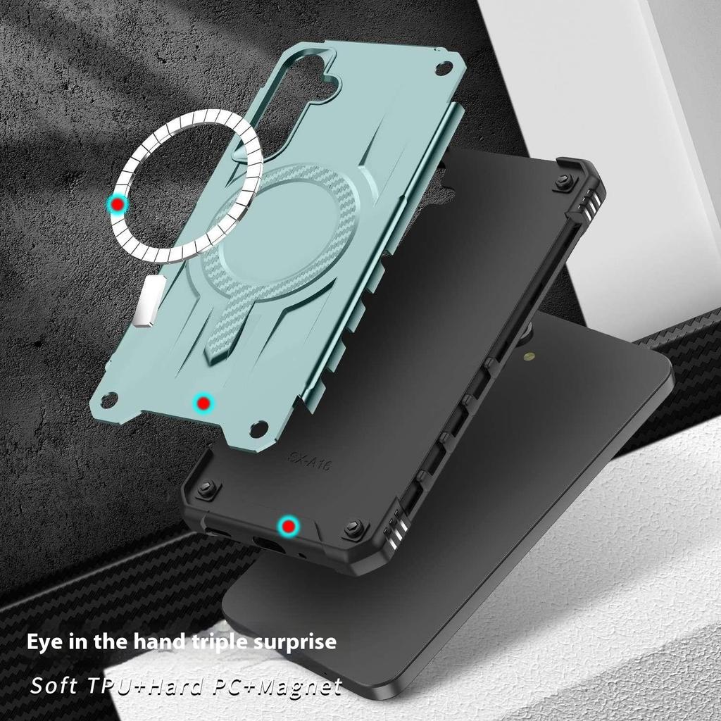 For Samsung Galaxy A56 5G/A36 5G Case Compatible with MagSafe Four Corner Airbags PC+TPU Phone Cover