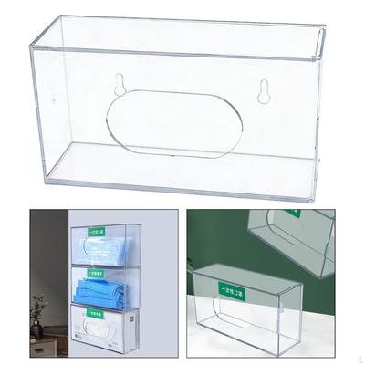 Glove Dispenser Box Organizer Holder, Wall Mounted, Convenient, Transparent PETG, Suitable for