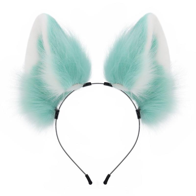 Handmade Plush Animal Ear Headband Cosplay Cat Fox Ears Costume Accessory Cute Unisex Hair Band