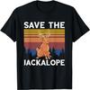 Retro Save The Jackalope Cryptid Rabbit Cryptozoology T-Shirt