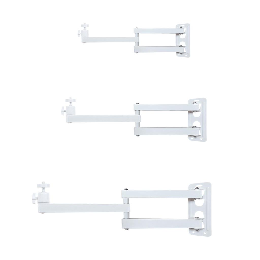 Wall Mount Bracket Stand Metal Heavy Duty Adjustable Device Holder with 1/4" Ball Head for Home