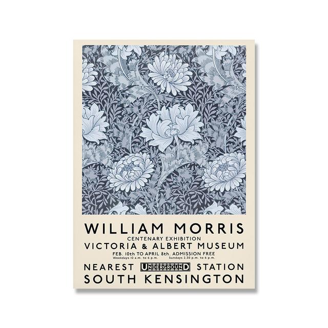 William Morris Leinwanddruck Victoria and Albert Museum Ausstellungsplakat London Underground Jugendstilgemälde Wanddekoration