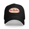 Gorra de Béisbol Negra con Logo de Café Tim Hortons Diseño Clásico Panel Frontal Bordado Ajuste Ajustable para el Uso Diario