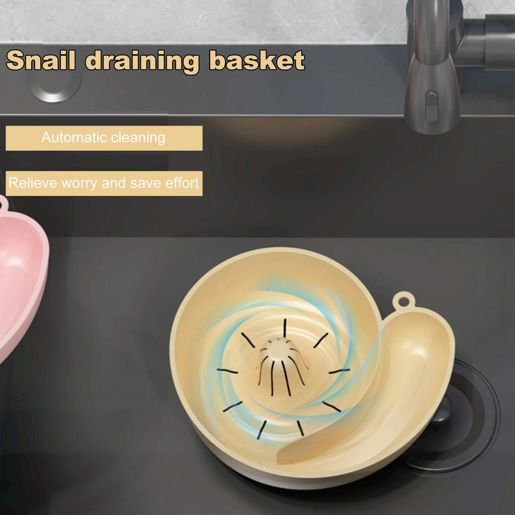 Washer Snail Shape Fruit Drainer Basket Portable Kitchen Cleaning Bowl with Strainer Vegetable Washing Basket Kitchen Supplies