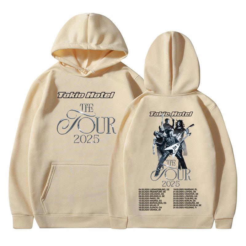 Německá Rocková Kapela Tokio Hotel The Tour 2025 Mikiny Pánské Dámské Módní Hip Hop Mikiny Ležérní Oversized Dlouhý Rukáv Pulovry