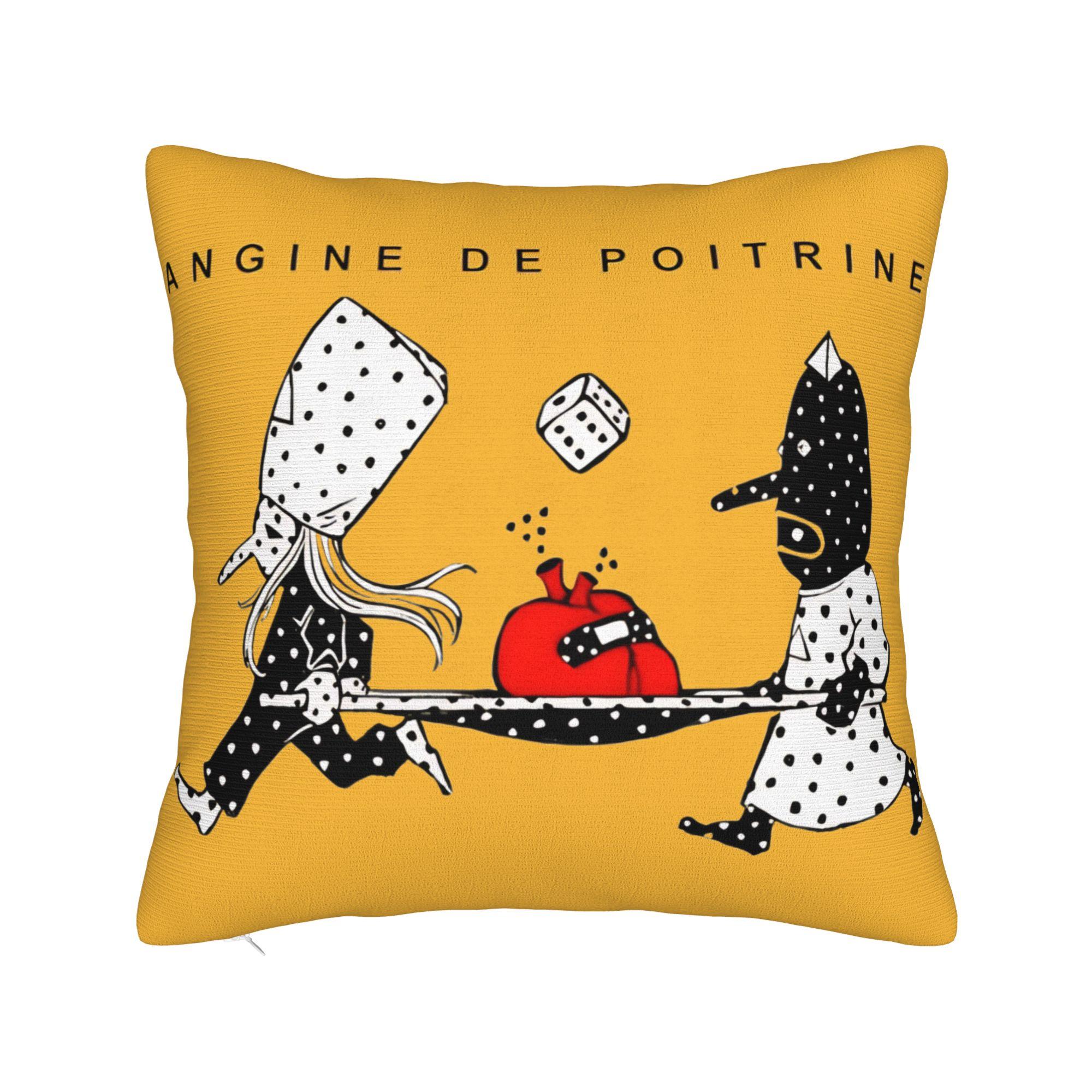 Angine De Poitrine Vierkante Kussenhoezen Polyester Kamer Surrealistisch Frans Kussenhoes Schattige Decoratie Kussenhoes 40*40 45x45cm