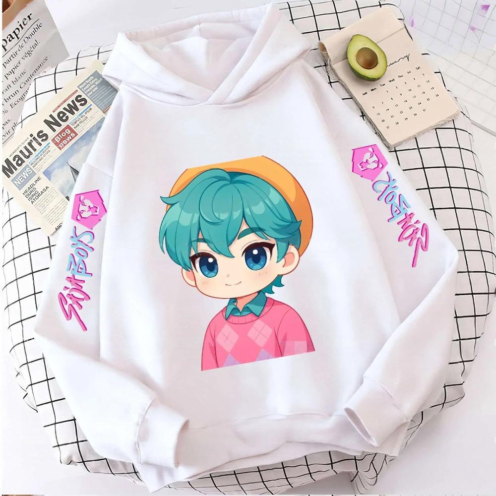 Autumn KPop Demon Hunters Cool Print Children's Hoodies Girls Fashion Oversized Streetwear Casual Boys Hooded Sweatshirt