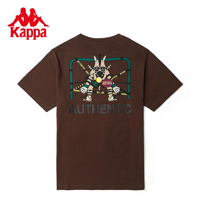 Kappa Retro Short Sleeve New Men's Pattern Printed T-shirt Pure Cotton Round Neck Half Sleeve Summer