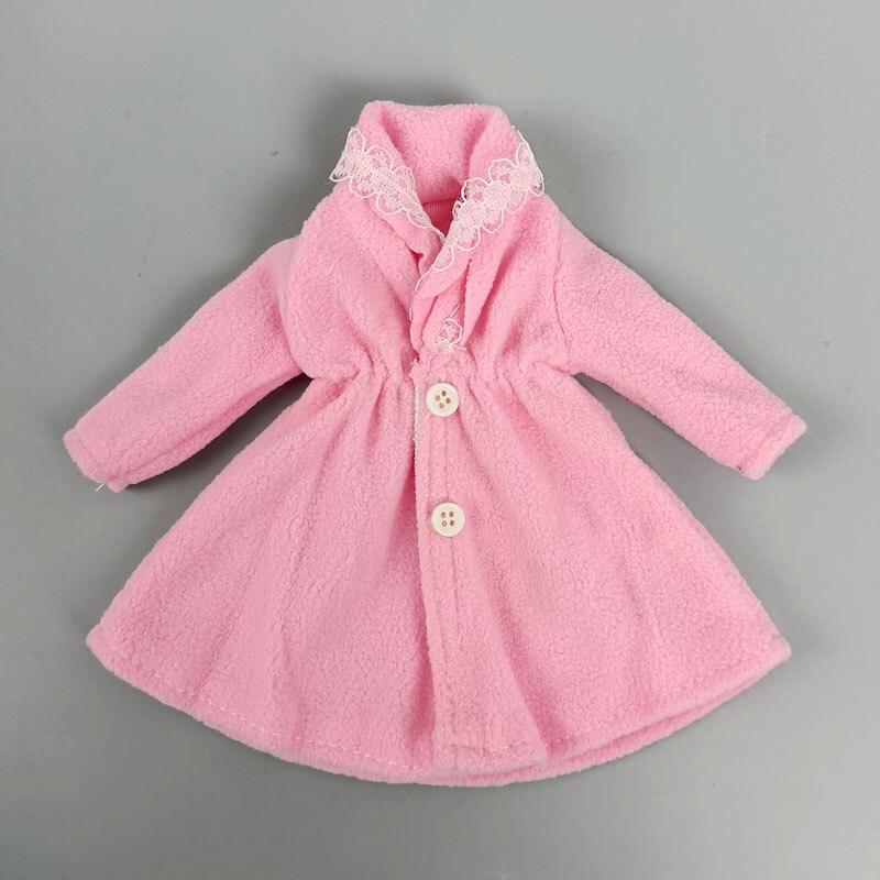 

Розовая зимняя верхняя одежда, пальто, куртка, шуба для куклы Барби, наряды, одежда для 1/6 куклы BJD, аксессуары, игрушки для детей, сделай сам розовый