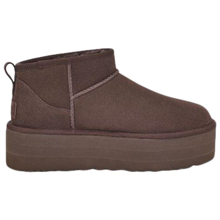 UGG  Classic Ultra Mini Platform Boot Burnt Cedar Women Sneakers Brown 1135092-BCDR