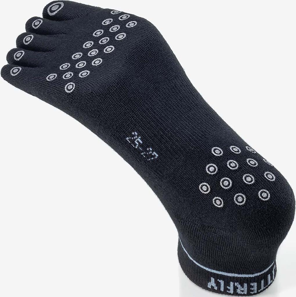 Table Tennis Antibacterial and Normal BTY Socks Size M 92580 [Butterfly] Socks, Deodorizing, Five-Finger Socks, Length, Five-Finger II, Black,