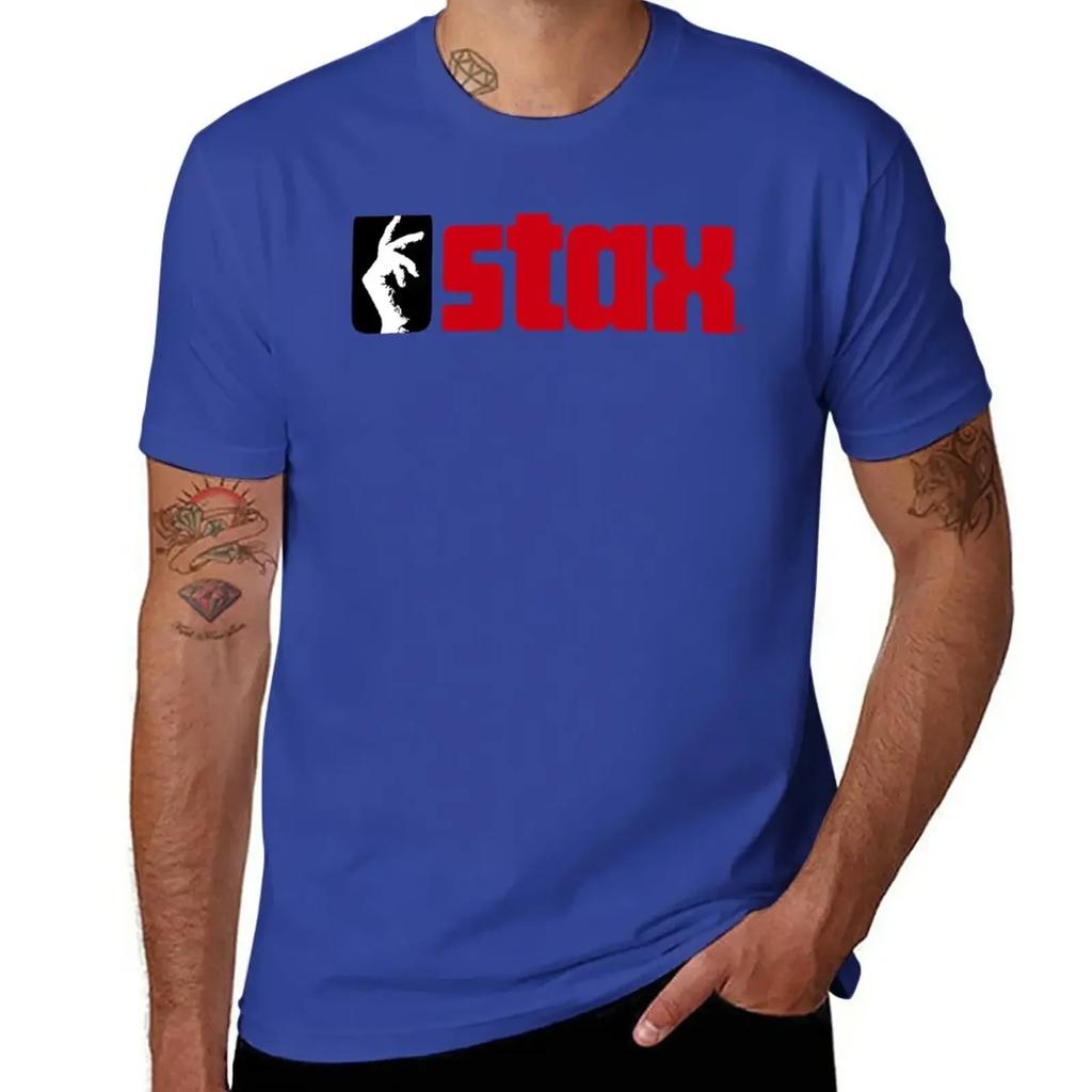 Stax Vintage T-Shirt Hippie Clothes Plus Size Tops Summer Tops Fitted T Shirts for Men
