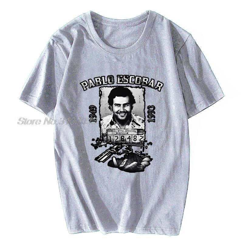 Baumwoll T-Shirt Herren T-Shirt Pablo Escobar El Patron Del Man Lässiges Baumwoll-T-Shirt Harajuku Streetwear Übergröße