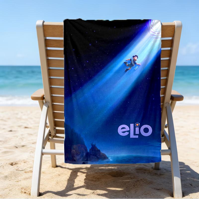 proof beach towel with a Elio Ooooo & Glordon pattern - soft,absorbent,quick-drying,machine washable - perfect for swimming,camping,bathing