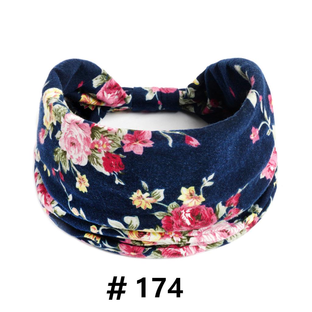 Tiaras Boho para Mulheres Algodão Tiara Larga Elástica Faixa de Cabelo Antiderrapante Treino Yoga Corrida Turbante Envoltório de Cabeça Acessórios de Cabelo