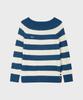 FALLETT Off-Shoulder Striped Knit Blue