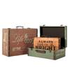 Designer Attache Storage American Retro Antique Style Case, Box, (Triple-American)