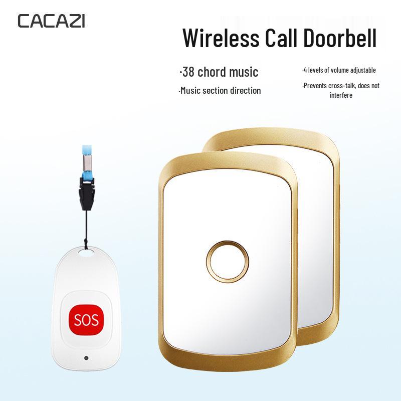 Elderly Emergency Call Button: Wireless, Waterproof Device for Patient & Child Care with Dual Connectivity золотой