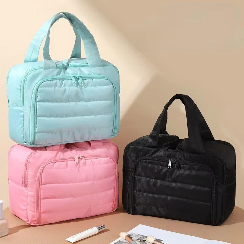 Stylish and Simple Cosmetic Bag Women's 2025 New Portable Lightweight and Large-capacity Partition Storage Bag Travel Toilet Bag