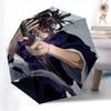 1pc Demon Slayer Tanjiro Kamado Outdoor Umbrella - Automatic Opening/Closing, Portable 3-Fold Design, 8-Rib Iron Frame, Perfect Gift for Fans, Travele