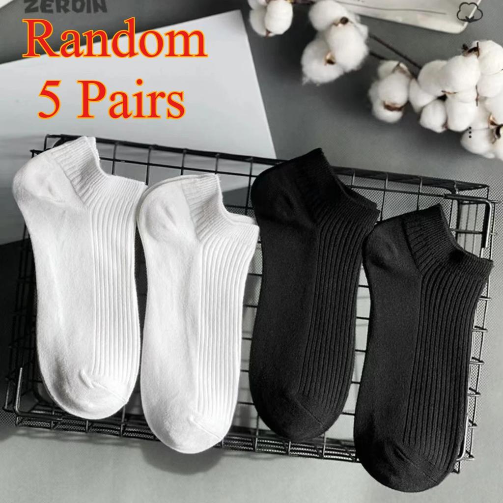 5 Pairs/Pack Ankle Socks Women Cotton Invisible Sweat-absorbing Girl Low Tube Boat Socks EU 36-42 Women Socks Calcetines De Niña
