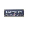 Retro "Love You Bye" Metal Wall Sign With Flower Pattern Romantics Entryway Hallway Hanging Plaque For Farmhouse Decors