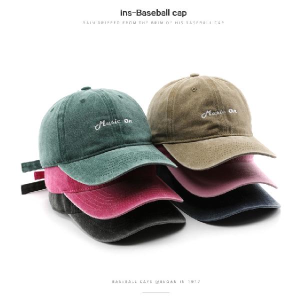 Men's washed letter embroidered baseball cap, suitable for outdoor activities, providing sun protection and shade