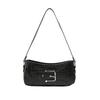 Stylish Pu Leather Shoulder Bag For Women Trendy Street Chic Zippered Handbag
