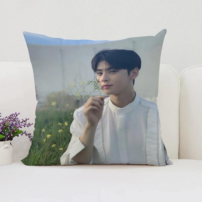 Decorative Pillow Cover 45x45 Cushions Covers C-Cha Eun Woo Fan Gifts Bed Pillowcases Cushion Cover 50x50 Home Decoration Cases