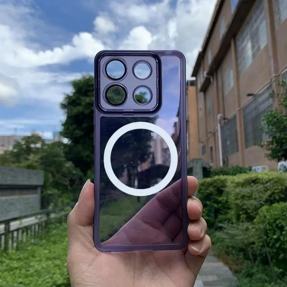 Phone Case For Moto G75 G85 G05 G15 G35 G24 G34 G54 G84 G86 G56 Luxury Magsafe Magnetic Silicone Shockproof Transparent Cover