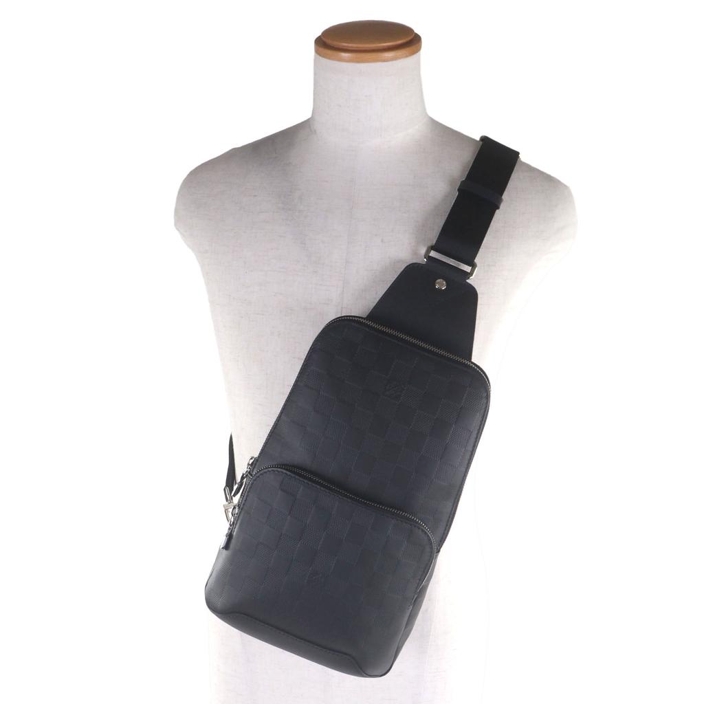 Pristine LOUIS VUITTON Sling Bag Damier Infini Avenue Sling Bag Leather N41720 Used