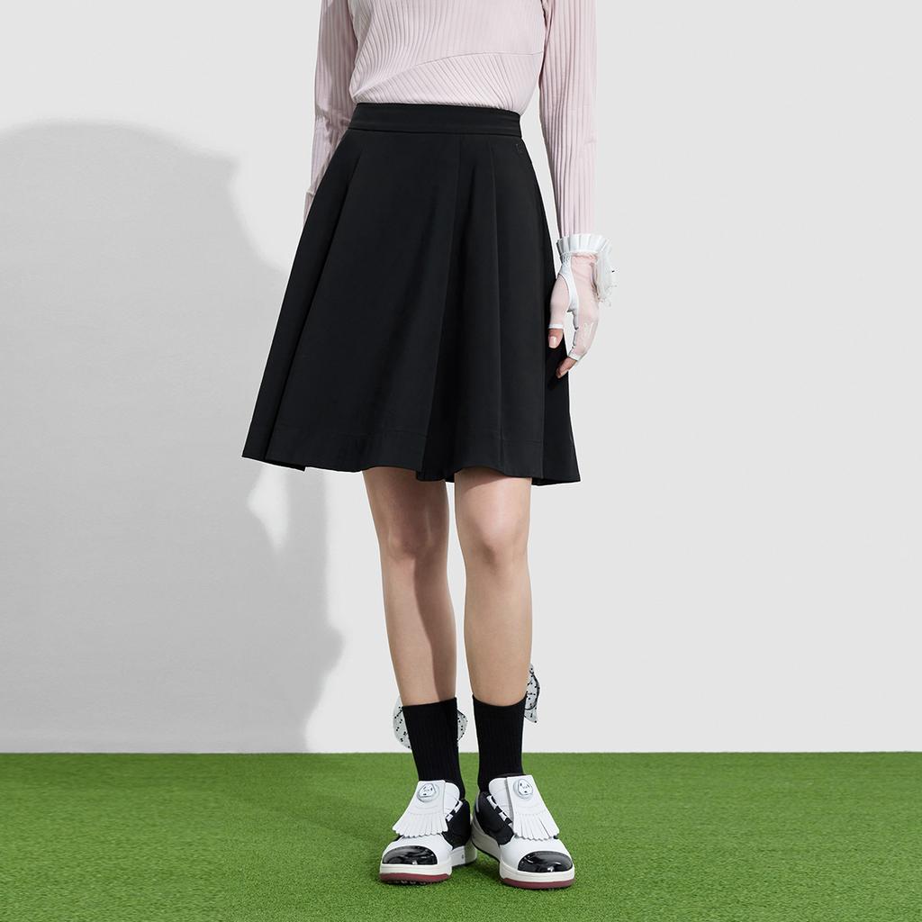 Fila 2023 Autumn New Simple Loose Woven Golf Skirt Women Skirts Deep-Black A11W335308F-BK