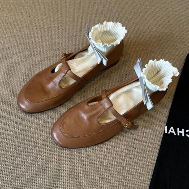 

Fashion Mary Jane Women Soft Bottom Summer 2025 Retro Loafers Round Toe Shallow Dress Flats Casual Comfortable Walking Women Shoes 37