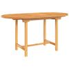 VidaXL Extendable Garden Table 110-160x80x75 Cm Solid Teak Wood, Outdoor Table, Garden Furniture, Furniture of 363486
